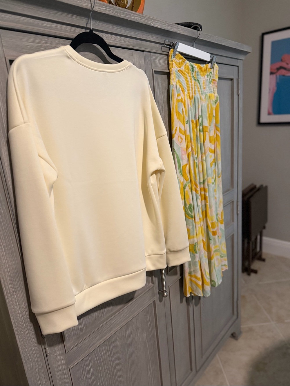 Yellow Floral Maxi Skirt with Smocked Waist